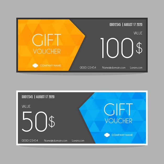 Gift voucher template.