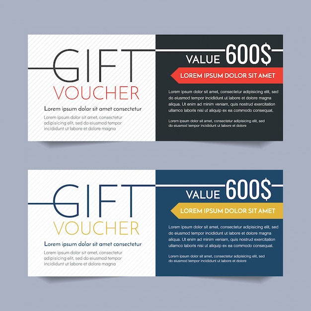 Gift voucher sfondo vettoriale per banner