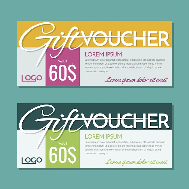 Vettore gift voucher sfondo vettoriale per banner