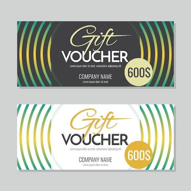 Vettore gift voucher sfondo vettoriale per banner