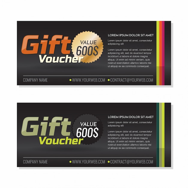 Gift voucher sfondo vettoriale per banner