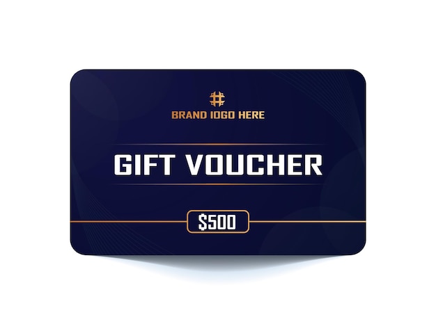 Gift voucher with coupon ribbon and offer