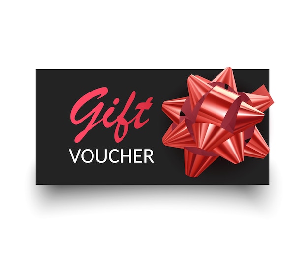 gift voucher with red bow