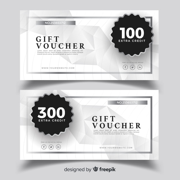 Vector gift voucher