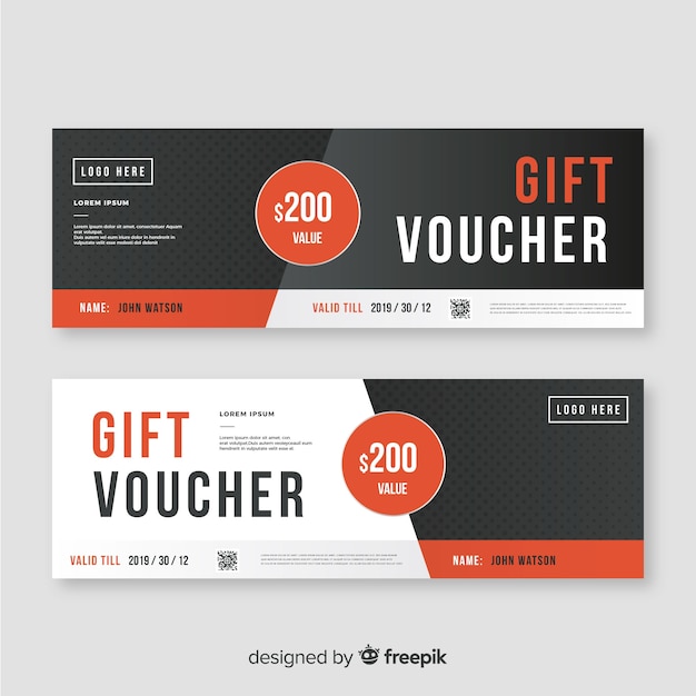 Vector gift voucher