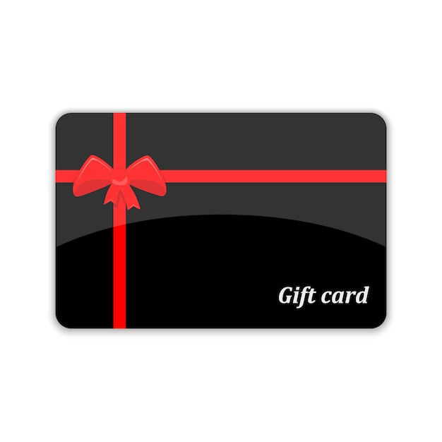 Giftcard met linten en rode strik