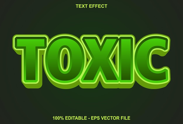 Giftig teksteffect met groene kleur