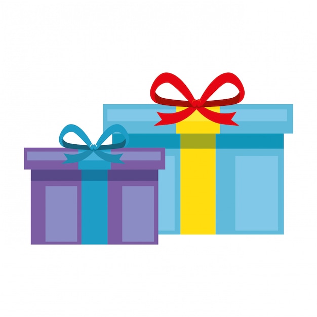 Gifts boxes presents icons