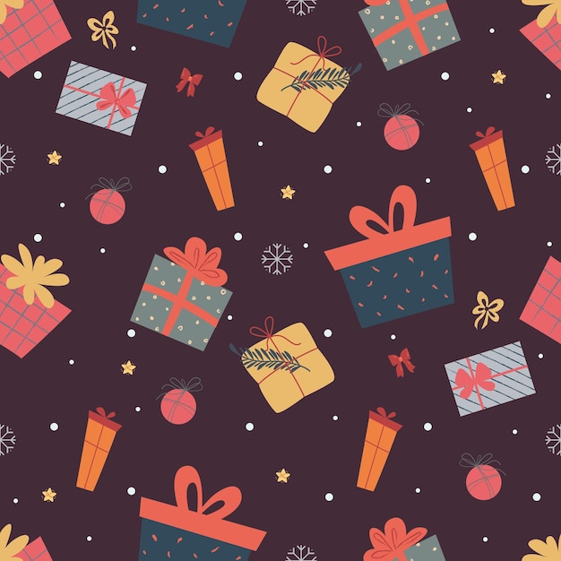 Gifts pattern for print, for wrapping paper