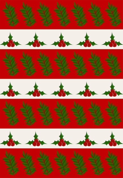 Vector giftwrap mistletoe and foliage