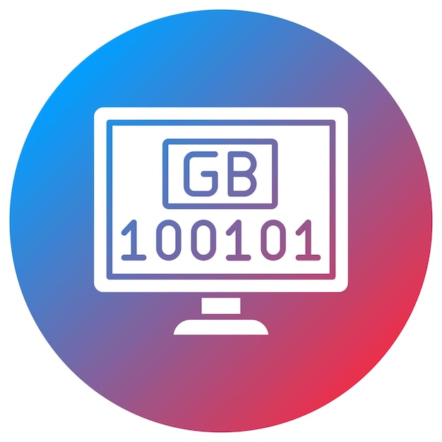 Immagine vettoriale di icone gigabyte può essere utilizzata per l'informatica
