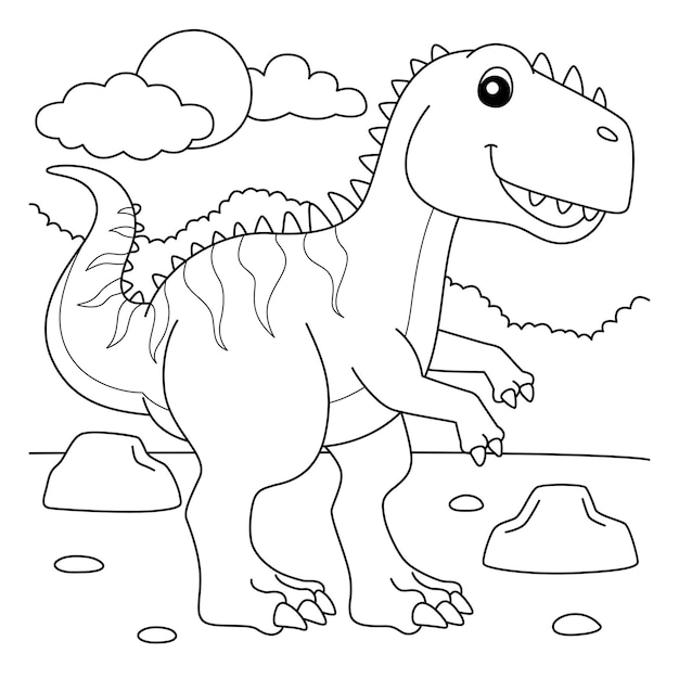 Giganotosaurus coloring page for kids