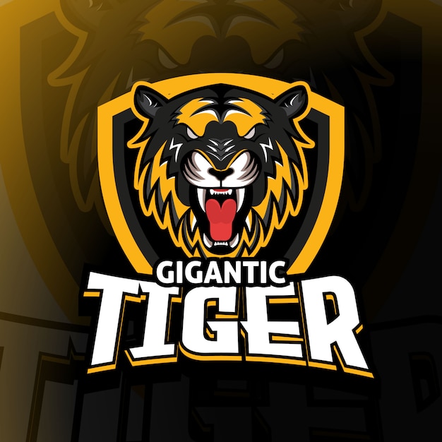 Gigantic Tiger Esport Logo Игры