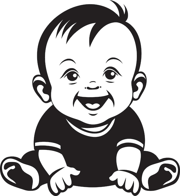 Vector giggling cherubs leuke baby's lachen hun hart uit