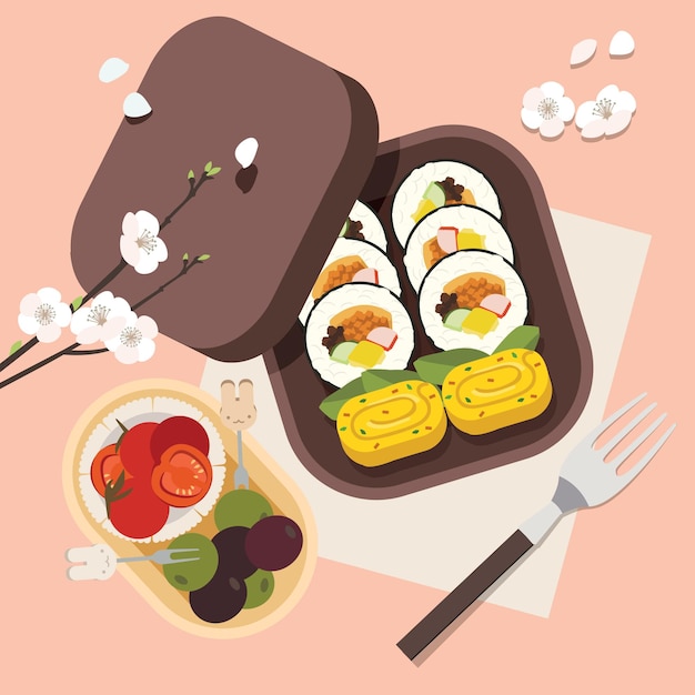 Gimbap illustration