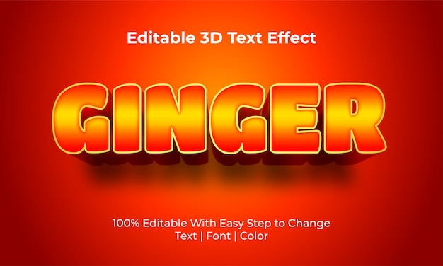 Ginger Editable Text Effect with orange