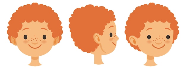 Ginger hair boy funny kid head set