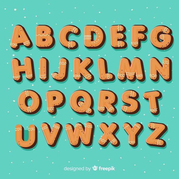 Gingerbread alphabet