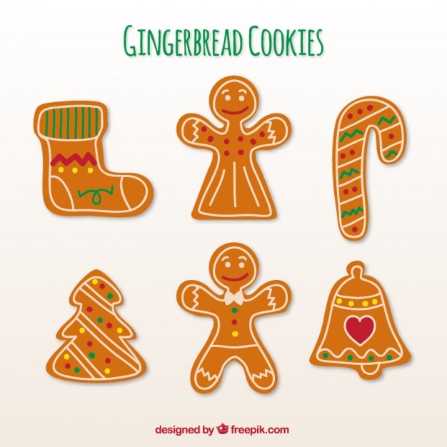 Vettore gingerbread cookies