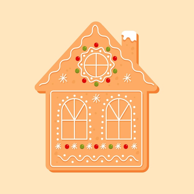 Vector gingerbread house christmas cookies candy