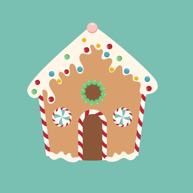 Gingerbread house christmas tradition vector illustration graphic