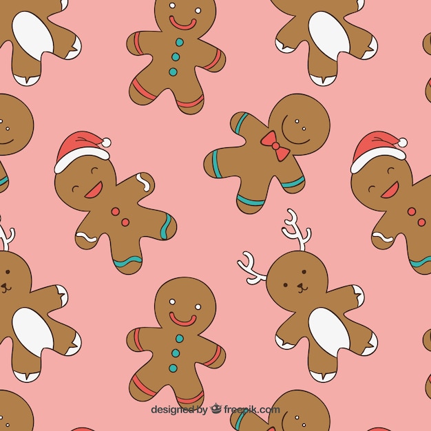 Gingerbread Man Roze Patroon