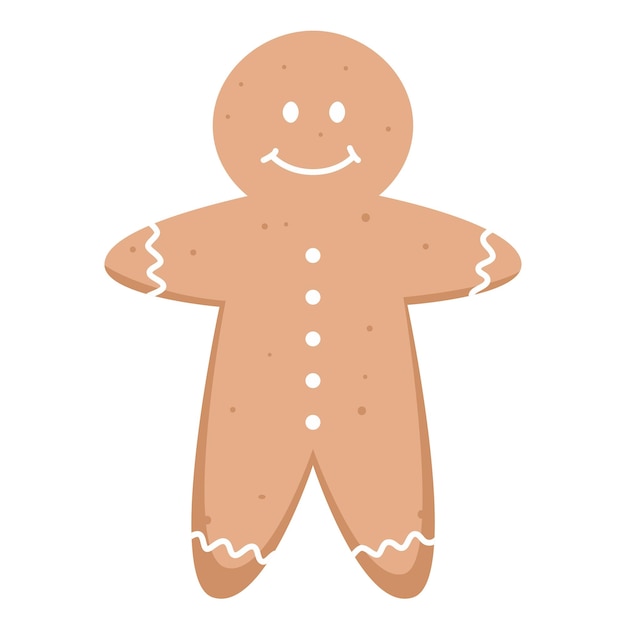 Gingerbread man Vector Christmas eenvoudig koekje