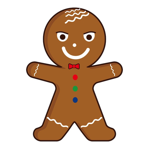 Gingerbread man vector illustration