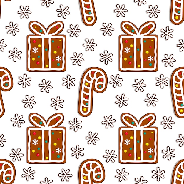 Gingerbread seamless pattern