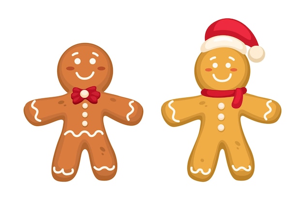 Vector gingerbread set cartoon illustratie vector