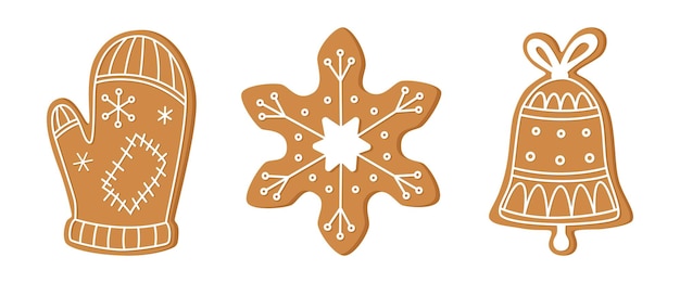 Vector gingerbread set3