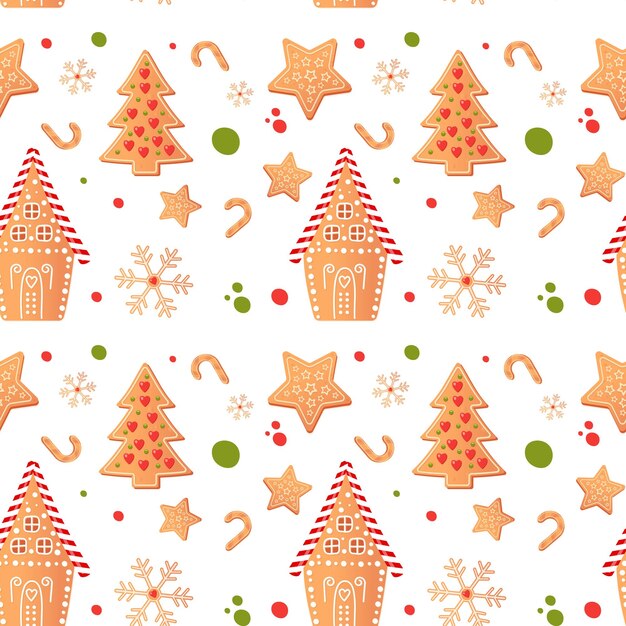 Gingerman house and tree pattern