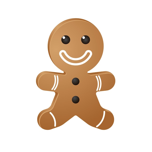 Gingerman icon color vector illustration