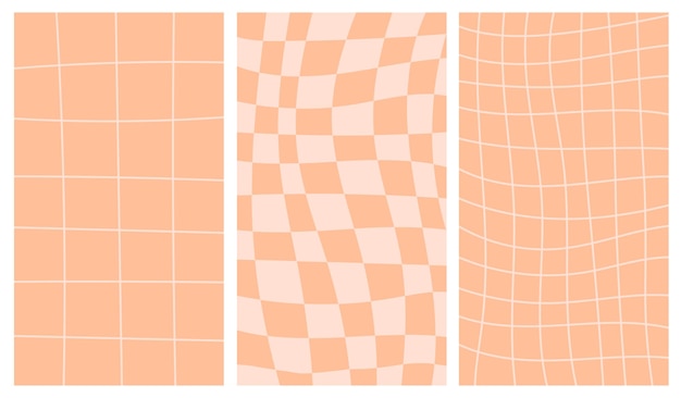 Gingham Peach Fuzz Backgrounds Collection