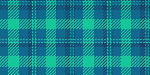Декорация тканей с рисунком Gingham tartan текстильный каркасный фон полосатая текстура бесшовный вектор проверки в сиановых и сине-зеленых цветах