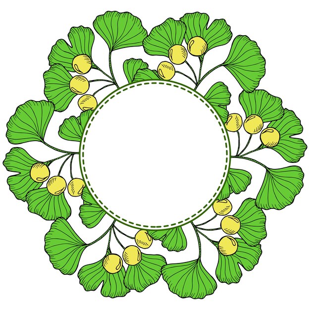 Ginkgo rond frame 1