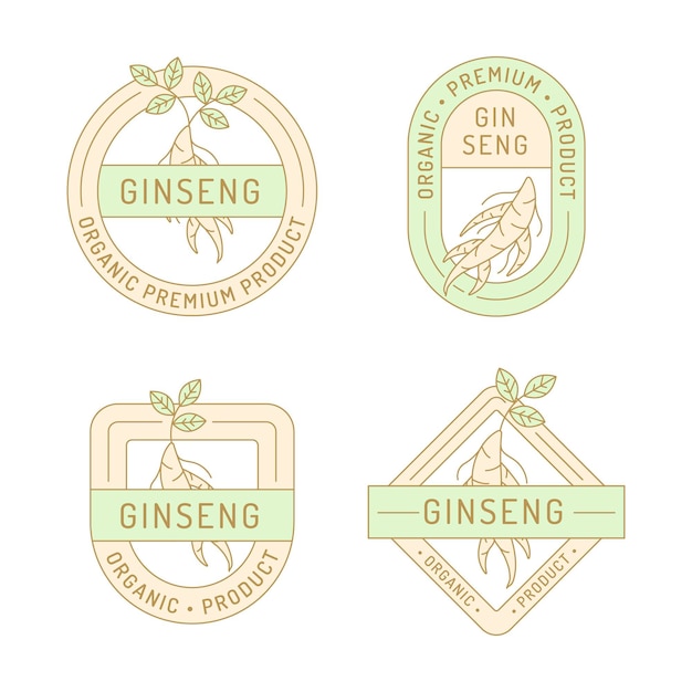 Ginseng jar label collection