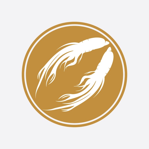 Ginseng-logo en vectorsjabloon