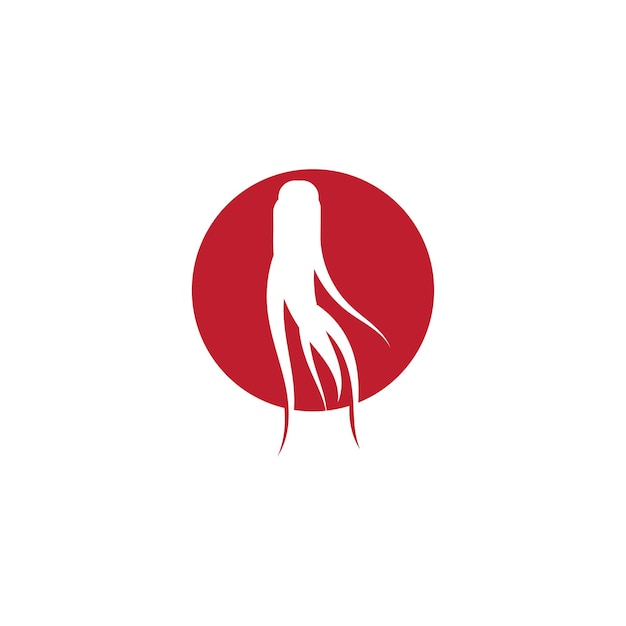 Ginseng logo icon vector design template