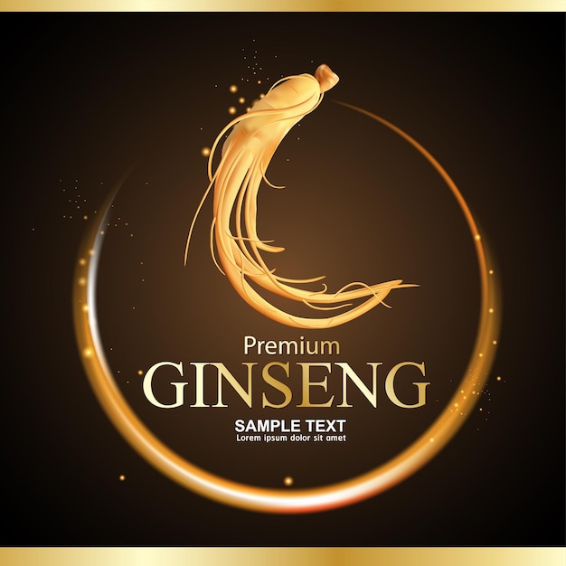 Vector ginseng premium vector background