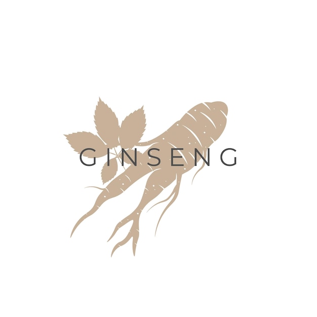 Ginseng Root Vector Illustration Logo