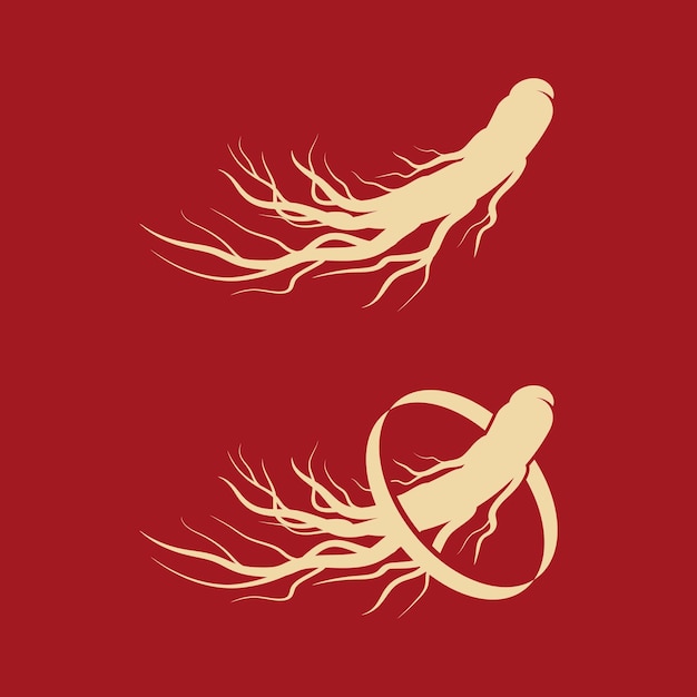 Vector ginseng vector icon illustration