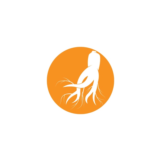 Ginseng vector pictogram illustratie ontwerpsjabloon