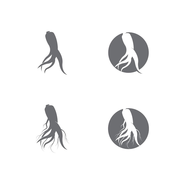 Ginseng vector pictogram illustratie ontwerpsjabloon