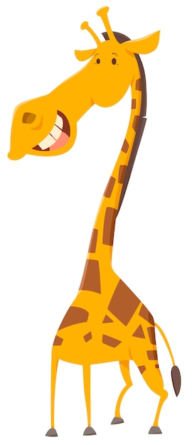 Vector giraffe cartoon dierlijke karakter