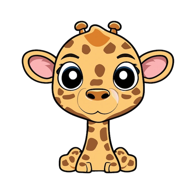 Vector giraffe character clipart artwork