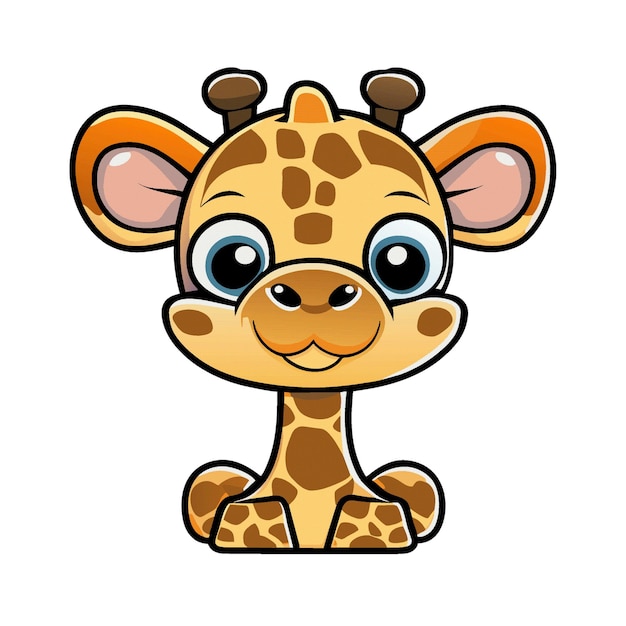 Grafica clipart del personaggio della giraffa