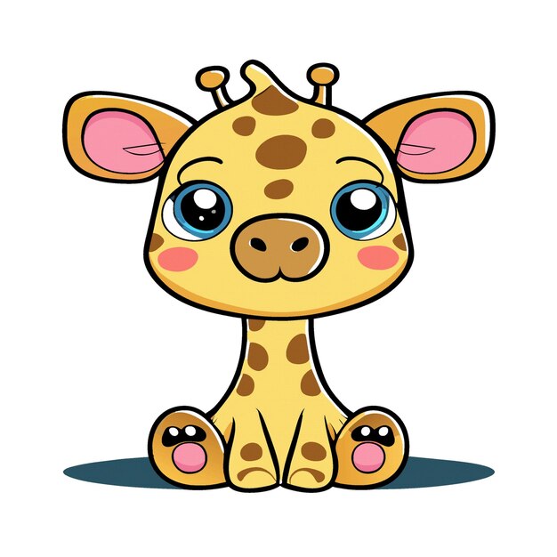 Grafica clipart del personaggio della giraffa