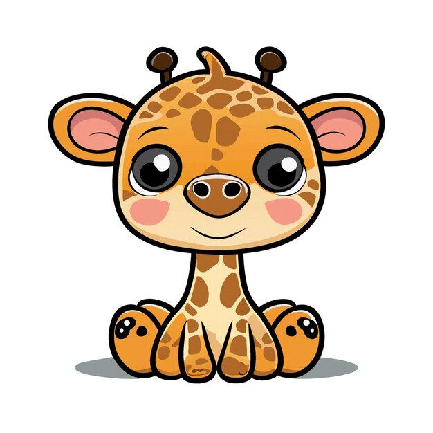 Grafica clipart del personaggio della giraffa