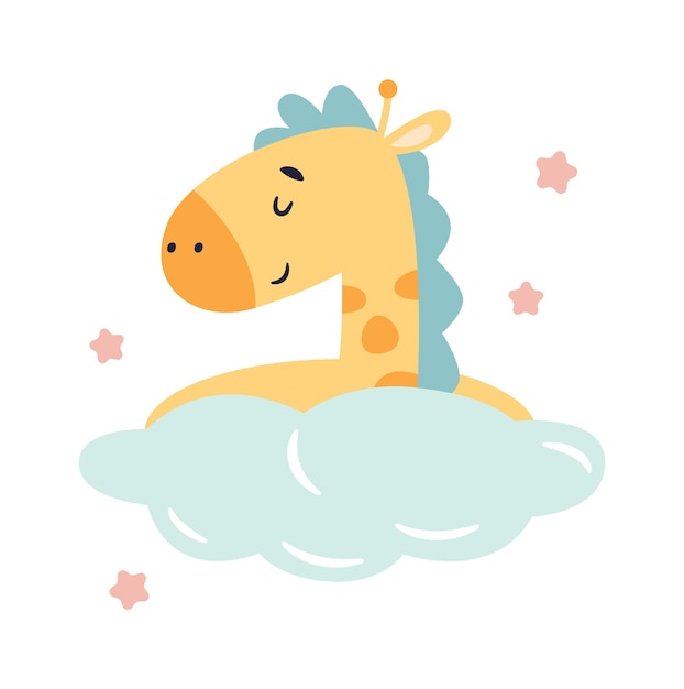 Giraffe on cloud